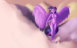 alicorn breasts cloud cutie_mark equine female friendship_is_magic horn horse my_little_pony pony pussy siden straight_hair twilight_sparkle_(mlp) wings