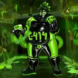 1:1 2025 bear bodysuit bulge clothing dominant dominant_male drone english_text fart fart_cloud fart_fetish gas_mask gear_corp gloves handwear hi_res kemonoharu latex latex_clothing latex_gloves latex_handwear male mammal mask overweight pipe ricotheorc rubber_boots sewer sharp_teeth skinsuit slime smelly solo teeth text tight_clothing tongue tongue_out visor