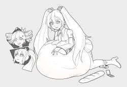 akita_neru female female_only hatsune_miku hatsune_miku_(vocaloid6) kasane_teto maiesen multiple_prey safe_vore same_size_vore soft_vore struggling struggling_prey unbirth unbirthing unwilling unwilling_prey unwilling_vore utau vocaloid vore vore_belly willing_prey willing_vore