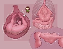1girls chara digestion female female_only female_prey implied_vore internal solo tagme undertale unknown_pred unwilling_prey vapourpu vore