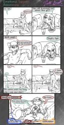 absurd_res alcohol alcohol_bottle animal_genitalia animal_penis anthro balls beverage beverage_bottle bird_dog bite bottle canid canine canis chopsticks clothed clothing container domestic_cat domestic_dog duo eating eating_food eyes_closed felid feline feline_genitalia feline_penis felis fellatio female furniture genitals hi_res hunting_dog irish_setter kodi_(toof_snoot) leaning leaning_backward looking_pleasured lying male male/female mammal on_side on_sofa oral oral_only oral_request partially_clothed penile penis pupils requesting self_bite seth_(toof_snoot) setter sex sex_request sheath sitting sitting_on_sofa slit_pupils smile sofa speech_bubble spiked_penis spikes spikes_(anatomy) spread_legs spreading talking_to_another tongue tongue_out toof_snoot tuxedo_cat