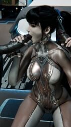 eve_(stellar_blade) stellar_blade blacked interracial sucking 2boys 1girls dark_skin dark-skinned_male big_penis noctryanim mustard_sfm icedev