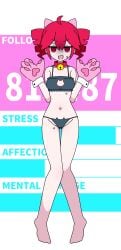 1girls 2d 2d_(artwork) ahoge ass_visible_through_thighs barefoot bell_collar belly bent_knees boob_window breasts cameltoe cat_collar cat_ears cat_lingerie cat_paws collar detached_cuffs embarrassed embarrassed_female face_shadow feet female female_only hands_up kasane_teto looking_at_viewer midriff navel nazunobasho nervous nervous_smile open_mouth petite petite_body petite_female red_eyes red_hair revealing_clothes revealing_outfit simple_background skinny skinny_female slim_girl slim_waist small_breasts solo solo_female statistics stats sweat sweatdrop sweating synthesizer_v thighs twin_drills utau vulva
