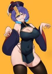 1girls chinese_mythology female female_only highlights_(coloring) jiangshi jiangshi_costume light-skinned_female light_skin meru_(twt_zet) monster_girl mythology original public_domain purple_hair tagme vampire wide_hips zet_(twt_zet)