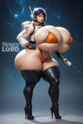 1girls ai_generated asian asian_bimbo asian_female big_breasts bimbo dat_ass dumptruck_ass female_only high_heel_boots high_heels hourglass_figure huge_breasts juno_(overwatch) overwatch purple_hair solo solo_female tagme thick_thighs thicknesslord venus_body voluptuous wide_hips