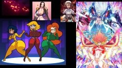 3girls alex_(totally_spies) ass big_ass blonde_hair blue_eyes boa_hancock bodysuit breasts clover_(totally_spies) eruption female green_eyes huge_breasts jojobrito kill_la_kill kino_no_tabi kiryuuin_satsuki male matoi_ryuuko niconico one_piece orange_hair sam_(totally_spies) tagme thick_thighs totally_spies video volcano volcano_eruption wide_hips