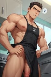 abs ai_generated balls bara biceps big_balls big_penis boyfriendai male male_nipples male_only manly muscular_male nipples nude original original_character pecs penis