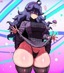 ai_generated big_breasts bubble_butt curvy female girl goth hex_maniac pokemon pokemon_trainer skirt solo thick thick_thighs zoemimieux