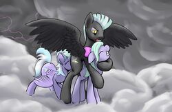 2013 amber_eyes closed_eyes cloud_chaser_(mlp) clouds cutie_mark equine female feral flitter_(mlp) friendship_is_magic horse male my_little_pony pegasus penetration pony ragingsemi semi_incest sex sibling sisters thunderlane_(mlp) two_tone_hair wings