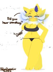 anthro anthro_only armpits barefoot barely_clothed big_breasts blush breasts cat_ears cat_tail creatures_(company) eeveelution female_only furry game_freak generation_1_pokemon ink jolteon kemozeppelin nintendo paws pokémon_(species) pokemon pokemon_(species) pokemon_rgby thong