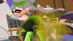 2girls ass big_fart bubble_butt callie_(splatoon) cousins fart fart_cloud fart_fetish female female_only fetishtrash girl incest marie_(splatoon) nintendo splatoon tagme