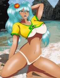 aqua_eyes aqua_hair big_breasts brazil brazilian brazilian_female brazilian_miku hatsune_miku long_hair noir-black-shooter tanned tanned_female tanned_skin twintails vocaloid