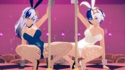 big_ass big_breasts big_thighs blue_eyes blue_hair bunnysuit heterochromatic_pupils heterochromia jesse_llum koikatsu looking_at_viewer maverick_30 posing star_hair_ornament tagme virtual_youtuber vtuber white_hair white_pupils yellow_eyes