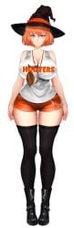 big_breasts black_legwear blue_eyes hispanic hispanic_female hispanic_virtual_youtuber light-skinned_female orange_hair tagme vivifellow witch_hat