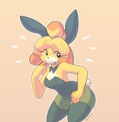 1girls adorable animal_crossing anthro belly belly_button blush breasts buttercolors cute female female_only isabelle_(animal_crossing) nintendo