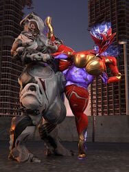 3d big_ass big_breasts big_penis breasts bubble_butt cleavage ember_(warframe) female futa_on_female futanari hildryn_(warframe) huge_ass huge_cock intersex intersex/female overweight overweight_female penis qzk_forte sex tagme thick_thighs warframe wide_hips