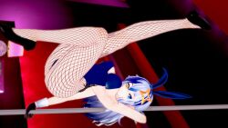 big_ass big_breasts big_thighs blue_eyes blue_hair bunnysuit heterochromatic_pupils heterochromia jesse_llum koikatsu looking_at_viewer maverick_30 posing star_hair_ornament tagme virtual_youtuber vtuber white_hair white_pupils yellow_eyes