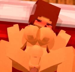 ahe_gao big_breasts bouncing_breasts cum_inflation cum_inside inflation kimmam minecraft missionary_position pov rough_sex sex stomach_bulge tagme vaginal_penetration video young-hee_(kimmam)