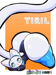 blue_eyes curvaceous curvy dumptruck_ass genderless long_tail pixelluvbytez shortstack thick thick_ass thick_hips thick_legs thick_thighs thigh_highs thighhighs tiril tiril_(keyhat_tk10)