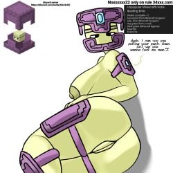 armor asking_for_sex exposed_breasts exposed_pussy laying_down minecraft naked noxxxxxx22 purple_armor shulker_(minecraft) tired_eyes white_skin