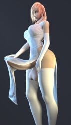 1futa 3d big_balls big_breasts big_penis bulge_through_clothing canastus cleavage curvy eclair_farron erection final_fantasy final_fantasy_xiii futa_only futanari hips human long_dress looking_at_viewer penis pink_hair pinup solo source_filmmaker white_dress