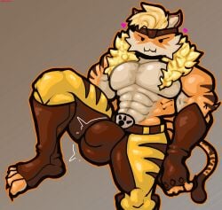 abs animal_humanoid anthro big_bulge bulge clothed clothing epic_games felid felid_humanoid feline feline_humanoid fortnite genitals hi_res humanoid inviting male mammal mammal_humanoid marvel marvel_comics meowscles meowscles_(fortnite) meowtooth_(fortnite) muscular muscular_anthro pecs penis solo spandex tail throbbing tight_clothing velvetdraw