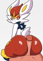 ambiguous_gender anthro ass big_butt bodily_fluids buttjob cinderace disembodied_penis duo fur generation_8_pokemon genitals hi_res hot_dogging huge_butt human human_on_anthro humanoid_genitalia humanoid_penis interspecies jutsapostion lagomorph looking_back male male/ambiguous male_on_anthro mammal nintendo penis pokemon pokemon_(species) pokephilia red_body red_fur sex smile sweat sweaty_butt white_body white_fur