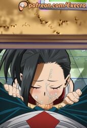 1boy 1boy1girl 1girls 2d ai_assisted ai_generated anime anime_style big_breasts black_eyes black_hair blowjob boku_no_hero_academia classroom classroom_desk cleavage closed_eyes clothes cock cum_on_eye cute day dick drool drool_drip erection execro fellatio female from_above hero_outfit_(mha) hi_res highres indoors irrumatio kneeling large_breasts long_hair male male_pov momo_yaoyorozu my_hero_academia novelai nude_male on_knees patreon penis penis_in_mouth ponytail pov precum service shadow sneaky student sucking sucking_penis uncensored under_desk veiny_penis watermark wet_penis yaoyorozu_momo