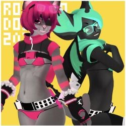 1futa1girl 1girl1futa 2girls 3d 3d_model anthro anthro_only bat bat_humanoid big_ears bikini black-skinned_futa blush canon_futa canon_futanari cat_humanoid chest_scar cyan_bikini deuteronomy different_species feline furry furry_only futa_and_female_focus futanari halley_labs horn humanoid humanoid_only intersex interspecies lapfox_trax looking_at_another non-binary non-explicit non-human non-human_only non_binary nonbinary nonbinary_(lore) nose_piercing official piercing pink_bikini posing posing_for_picture possible_yuri rotteen safe_for_work sfw small_breasts vulpvibe wings