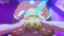 1boy 1girls all_the_way_to_the_base animated animation_loop areolae ass big_ass big_breasts big_penis bleach blonde_female blonde_hair blowjob blue_lipstick breasts bunny bunny_ears bunnygirl bunnysuit cum cum_in_mouth cum_out_nose cum_pool dark-skinned_female dark_skin deepthroat ejaculation erection excessive_cum facefuck fellatio fishnet_legwear fishnets forced forced_oral grabbing green_eyes huge_breasts huge_cock huge_nipples interracial large_areolae large_breasts large_penis light-skinned_male lipstick lipstick_mark lipstick_on_penis longer_than_30_seconds looking_at_viewer mature mature_female milf muscular_female neon_lights neoreptil nipples oral oral_sex penis pov puffy_nipples saliva short_hair solo_focus sound string suit tail tan thighhighs tia_harribel tier_harribel tongue veins veiny_penis video