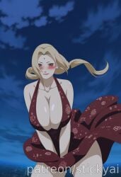 1girls ai_generated anime boruto breasts eyes female female_only fit hair naruto naruto_shippuden nsfw stickyai tsunade_(naruto)
