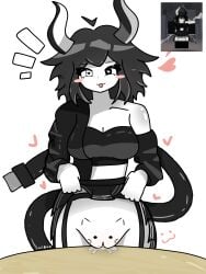 1girls :3 :p artist_name black_clothing coilbun cum cum_in_pussy do_you_want_to_pet_my_cat_(meme) female hana_whiteshock heterochromia horn horns lean_figure multicolored_eyes original_character original_characters pussy pussy_juice pussy_juice_drip reference_image roblox roblox_avatar robloxian short_hair showing_pussy sleeves tagme tail tongue_out white_background white_body white_skin