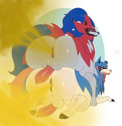 ass ass_to_ass balls big_ass blue_fur duo edit edited fart fart_cloud fart_fetish farting legendary_pokemon pokemon pokemon_(species) smell smelly sssonic2 stacked stench third-party_edit zacian zamazenta