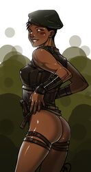 ass black_hair breasts command_and_conquer dark_skin ganassa hat lips renegade_(command_and_conquer) shai_aviv smile tiberian_(series)