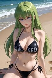 ai_generated anime blacked blacked_clothing breasts c.c. code_geass female girl