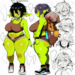 ai_generated brix_copperears goblin goblin_female kortai novelai original_character reference_sheet tagme