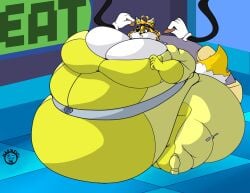 bbw big_breasts breasts cleavage female furry huge_breasts mad_n_evil overweight tagme thick_thighs weight_gain wide_hips