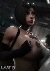 1boy 1girls 3d 3d_(artwork) absurd_res ada_wong ada_wong_(adriana) alphai asian asian_female big_breasts big_penis blender breasts breasts_out choker cock dutch_angle female glasses glasses_on_head grey_body highres huge_cock light-skinned_female light_skin looking_at_partner male mr_x nude nude_male paizuri penis photoshop resident_evil rezzio19 short_hair side_view third-party_edit topless