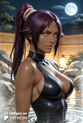 1girls ai_generated big_ass big_breasts bleach breasts brown-skinned_female brown_body brown_skin curvaceous curvy curvy_figure dark-skinned_female dark_skin digital_media_(artwork) female hips hourglass_figure legs mature mature_female naughty_neurals purple_hair shihouin_yoruichi shihouin_yoruichi slim_waist thick thick_hips thick_legs thick_thighs thighs voluptuous waist wide_hips