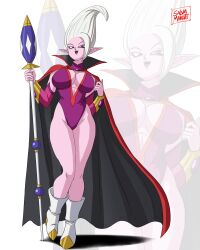 1girls adorable adorable_female arinsu arm_sleeves big_breasts big_tits boots breasts broom broomstick cape cute cute_eyes cute_face cute_female cutest cutest_female dr._arinsu dragon_ball dragon_ball_daima dragon_ball_super dragon_ball_z eyeliner female female_only fuchsia_arm_sleeves fuchsia_clothes fuchsia_clothing glind gold_handle gold_handles grey_lipstick handle handles huge_breasts huge_legs huge_tits legs lipstick makeup no_bra no_panties no_socks pink_skin pink_skinned_female pointy_ears purple_clothes purple_clothing purple_eyes red_cape red_clothes red_clothing red_eyeliner salvamakoto sexy sexy_female sexy_legs sexy_pose tits white_boots white_hair white_hair_female