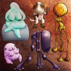 3_fingers 3_toes animal_genitalia anthro arachnorb areola arm_hair arthropod balls beady_long_legs beard bearded_amprat big_areola black_body black_hair black_skin blue_body blue_nipples body_hair breasts brown_background brown_body brown_fur crossed_legs cylinder digital_drawing_(artwork) digital_media_(artwork) dripping electricity elemental_creature eyeless faceless facial_hair featureless_feet featureless_hands feet female fingers foreskin fully_sheathed fur genitals gesture green_eyes green_feet green_hands group hair hair_over_face hairy_legs hand_on_breast hi_res humanoid humanoid_genitalia humanoid_penis leaning leaning_backward leaning_forward leg_hair lightning_bolt long_hair looking_at_viewer male mama_sheergrub mammal mandibles multi_nipple navel nintendo nipples noseless nude on_rock overweight penis pikmin pikmin_(series) pink_body pink_skin pink_underbelly pubes purple_body purple_hair purple_penis purple_skin rat_tail rock rodent shaggy_long_legs sheath signature simple_background sitting sitting_on_rock skinny slouching striped_body stripes tail thick_thighs thin_arms thin_legs toes translucent translucent_body vulva water water_creature water_wraith waving waving_at_viewer wdkinc wheel white_body white_fur yellow_body yellow_skin
