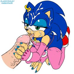 alternate_body_type anthro bimbo blue_hair cum cum_on_face ear_piercing erection femboy femboy_prostitute feminine_male fur girly green_eyes habbodude hair handjob hedgehog male male_only male_prostitute multiple_males orgasm penis piercing prostitution sega sex slashysmiley sonic_(series) sonic_the_hedgehog trap yaoi