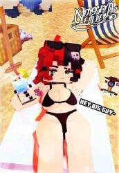 1girls 3d basket beach beach_towel big_breasts bikini breasts busty camera chair dialogue drink ellie_walls_(odysseyellie) face_tattoo female female_only floral_tattoo freckles goth goth_girl green_eyes heart_tattoo huge_breasts large_breasts looking_at_viewer lying lying_on_back mine-imator minecraft odysseyellie outdoors png sand shoulder_tattoo skull_hair_ornament solo spiked_bracelet spiked_collar sunglasses sunglasses_on_head swimsuit talking_to_viewer tattoo text thick_thighs two_tone_hair umbrella wide_hips