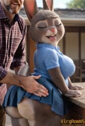 ahe_gao ai_generated animated anthro ass big_butt bonnie_hopps bottomwear bubble_butt clothing curvaceous curvy_figure disney female furry huge_butt human jiggling lagomorph leporid looking_pleasured male male/female mammal mature_female narrowed_eyes outside overweight pattern_bottomwear pattern_clothing pattern_skirt plaid plaid_bottomwear plaid_clothing plaid_skirt rabbit shirt skirt spanking tagme tongue tongue_out topwear underbutt video video vlrgromns voluptuous zootopia