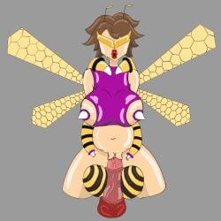 arthropod balls bee_girl belly big_breasts bimbo bimbofication breasts female futanari huge_breasts huge_cock humanoid impregnation insects intersex original_character parasite penetration penis penis_in_pussy possession pussy seedbed slug unusual_anatomy unusual_genitalia uterus uterus_penetration wasp_girl