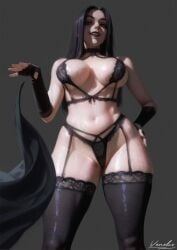 morticia addams from the addams family by venelux