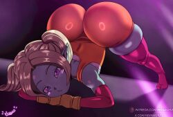 1female 1girls 2025 animated animated_gif big_ass blonde_female blonde_hair blush bouncing_butt bubble_ass bubble_butt coffeenexxa dragon_ball dragon_ball_daima dragon_ball_woman female female_focus female_only flexing hair_ornament huge_ass jumpsuit looking_at_viewer naughty_face nexxa no_humans orange_jumpsuit panzy_(dragon_ball_daima) playful purple_eyes shaking_ass shaking_butt short_hair shortstack solo solo_female solo_focus spread_legs teasing twerk twerking twintails