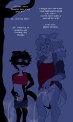 2anthro 2boys 2d 2male 2males 2men anthro anthro_only casual casual_exposure casual_nudity cetacean cetacean_genitalia cetacean_tail conversation digital_art digital_media_(artwork) dumb_conversation feminine_male forest friends friendship idiot innocent joke_art long_hair male mr_shrink no_sex orca original original_character pantsless partially_clothed partially_clothed_male partially_nude partially_undressed peeing peeing_standing_up pissing_on_floor pissing_on_ground pissing_on_tree sharp_teeth shiny_hair shorter_male shorts_down size_difference slit steam steaming_body steaming_piss steamy_piss stupid talking talking_to_another taller_male urine woods