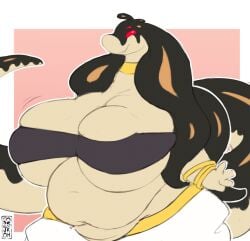 bbw big_breasts breasts cleavage female furry huge_breasts justkindofhere nipples overweight tagme thick_thighs wide_hips