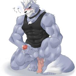 akuann anal anal_insertion balls canine dildo erection furry insertion male male_only masturbation no_humans penis solo star_fox video_games wolf wolf_o'donnell